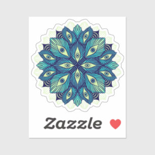 Pegatina Trippy Psicodélico Ojos Floral Surreal Arte