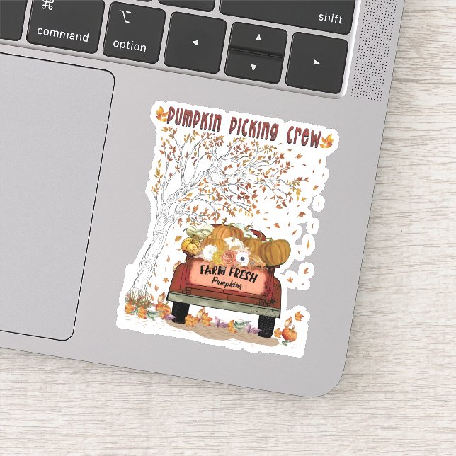 Pegatina Tripulación de calabaza (Detalle)