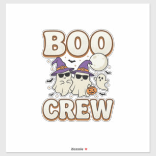 Pegatina Tripulación Fantasma de Halloween Diseño Vectorial