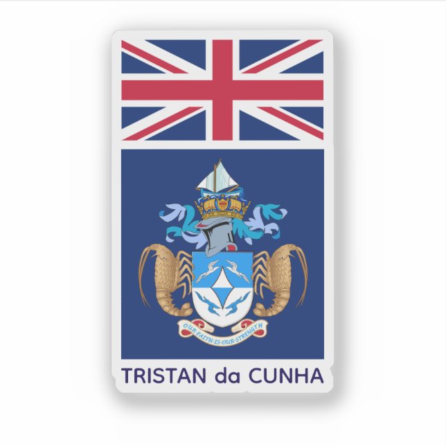 Pegatina Tristan da Cunha (Anverso)