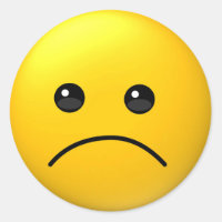 Pegatina triste de la emoji de la expresión