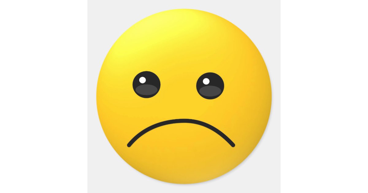 Pegatina Triste De La Emoji De La Expresion Zazzle Es
