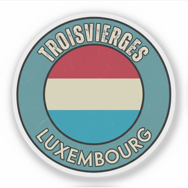 Pegatina Troisvierges, Luxemburgo (Anverso)