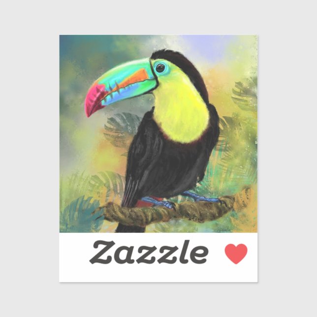 Pegatina Tropical Toucan (Hoja)