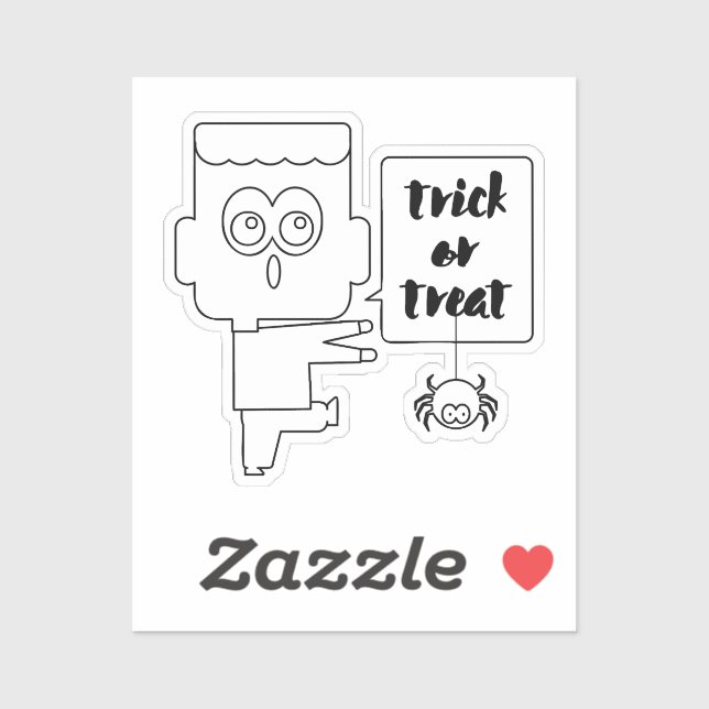 Pegatina Truco o trato (Hoja)