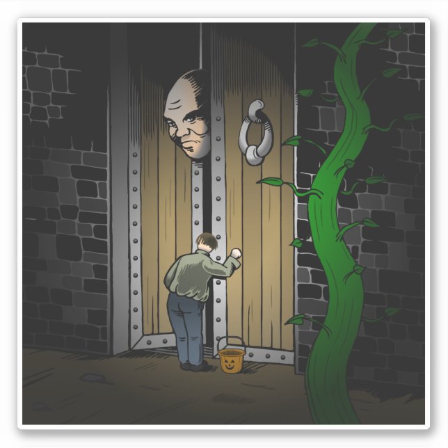 Pegatina Truco o trato con Jack (Anverso)