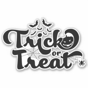 Pegatina Truco o víbora Halloween