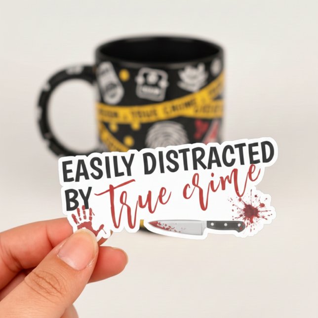 Pegatina True Crime Shows Lover Funny Gift (True Crime Shows Lover Funny Gift Sticker)