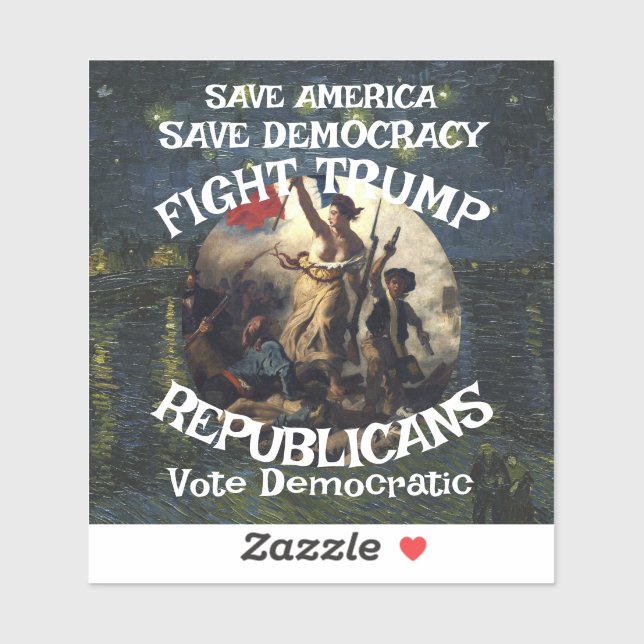 Pegatina Trump camarón Fajita Jesús Fiesta republicano Pee  (Hoja)