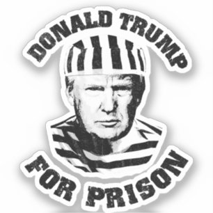 Pegatina Trump contra Trump en prisión