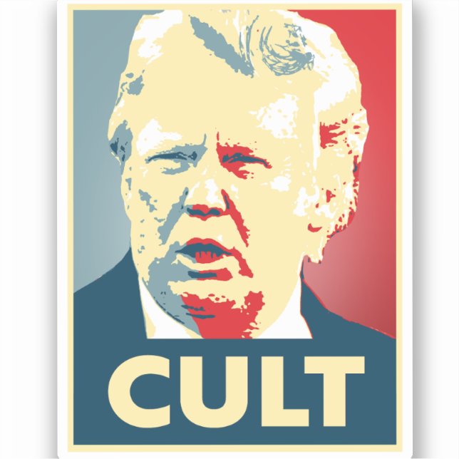 Pegatina Trump Cult (Anverso)