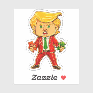 Pegatina Trump Feliz Divertido Trump Invertir Trump Caricat