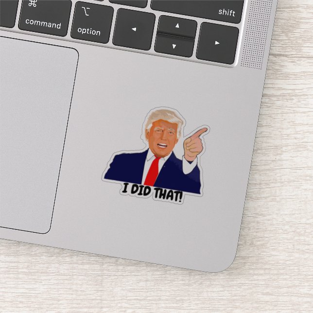 Pegatina Trump lo hice (Detalle)