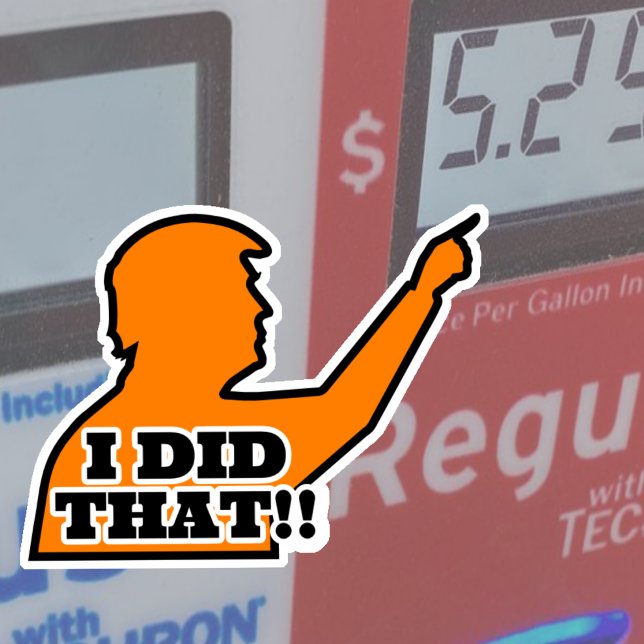 Pegatina Trump "¡¡LO HICE!!" Silhouette Naranja Vinyl Cut (Subido por el creador)