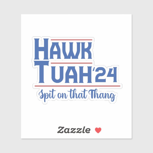 Pegatina Trump presidencial con halcón escupiendo sobre eso (Hoja)