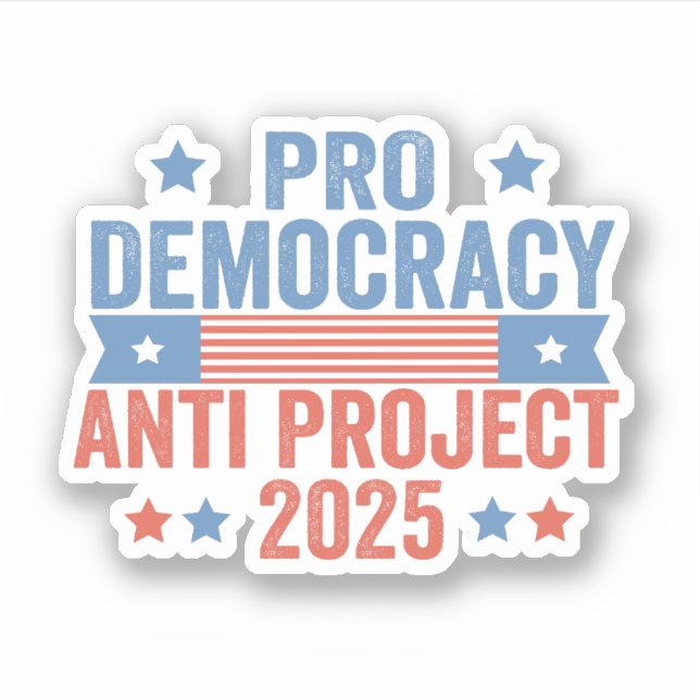 Pegatina Trump republicano pro proyecto antidemocrático 202 (Anverso)