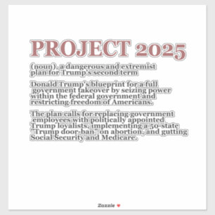 Pegatina Trump republicano pro proyecto antidemocrático 202