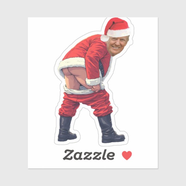 Pegatina trump santa  Donald Trump Statue  (Hoja)