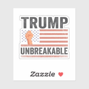Pegatina Trump, un presidente inquebrantable, Trump, una ba