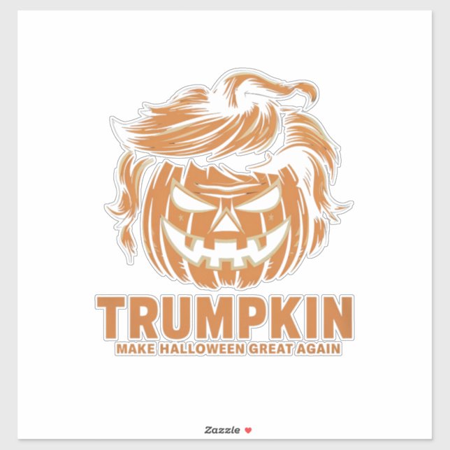Pegatina Trumpkin de Halloween vuelve a hacer grande a Hall (Hoja)