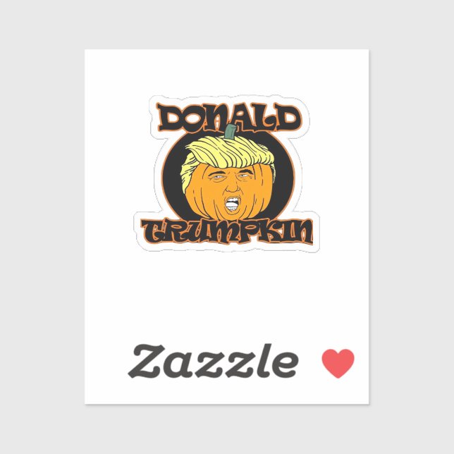 Pegatina Trumpkin disfraz de Donald Halloween (Hoja)