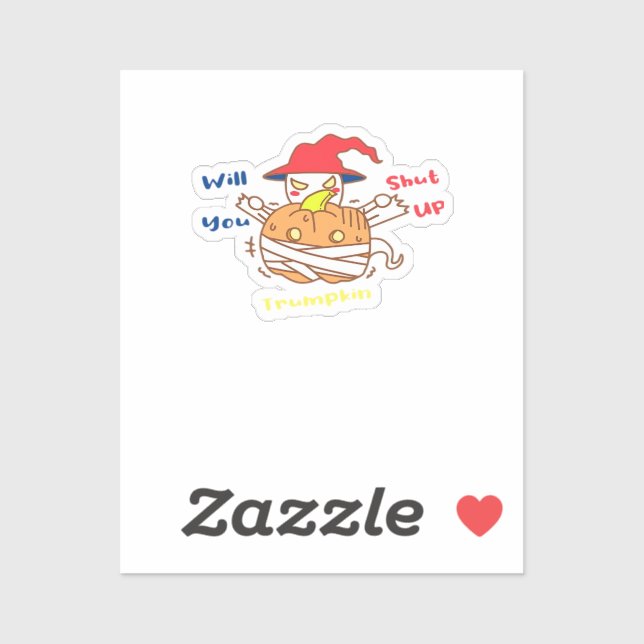 Pegatina Trumpkin Halloween Debate Sobre Las Elecciones Y J (Hoja)