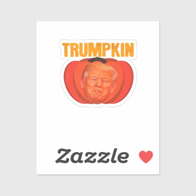 Pegatina Trumpkin Halloween Jack O Lantern Gráfica divertid (Hoja)