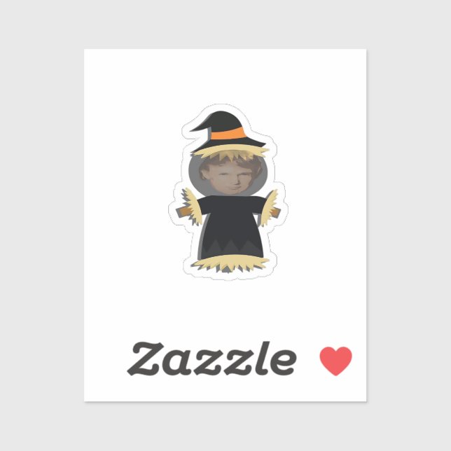 Pegatina Trumpkin: mejor disfraz de Halloween (Hoja)