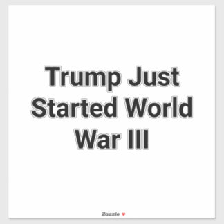 Pegatina Trump's World War 3 Peace Hankamer Artjunkhaus Art