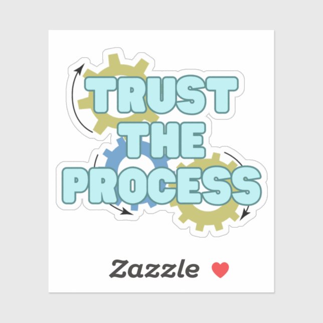 Pegatina trust the process (Hoja)