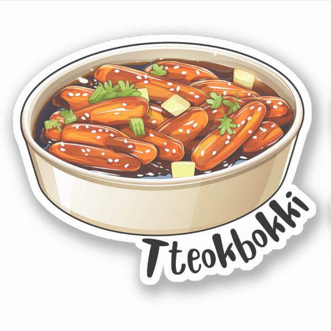 Pegatina Tteokbokki coreano (Anverso)