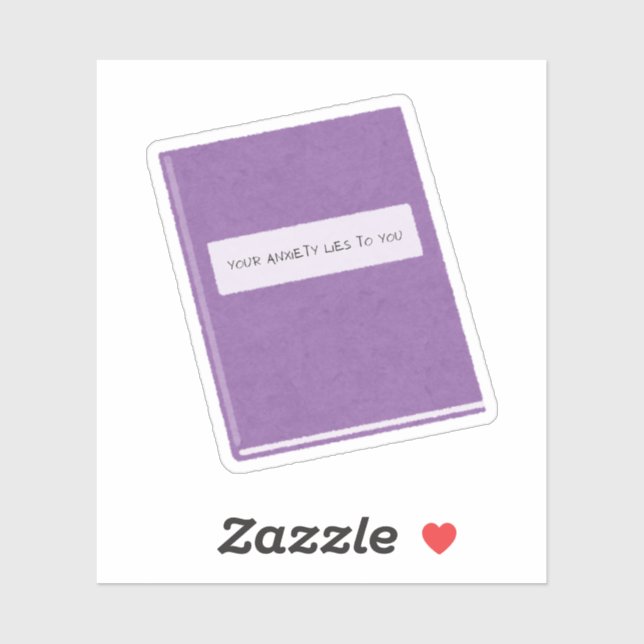 Pegatina Tu ansiedad te miente (Hoja)