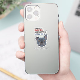 Pegatina Tu Blue Frenchie Juzga Diseño Divertido