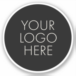 Pegatina Tu logo redondo Empresa comercial Profesional