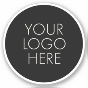 Pegatina Tu logo redondo Empresa comercial Profesional