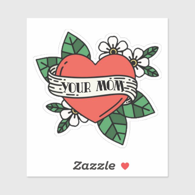 Pegatina Tu mamá (Hoja)