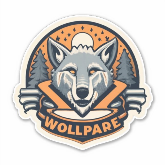 Pegatina tu vida con lobos (Anverso)