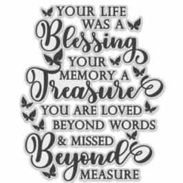 Pegatina Tu vida fue una bendición en homenaje a la maripos