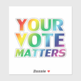 Pegatina "tu voto importa" Pride lgbtq lgbt colores -