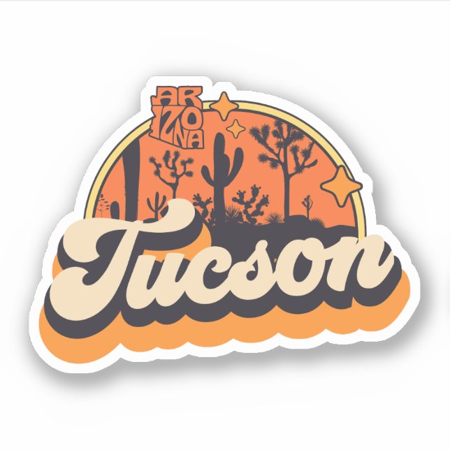 Pegatina Tucson, Arizona (Anverso)