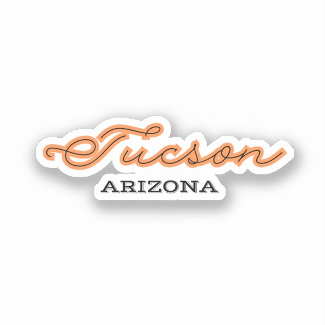 Pegatina Tucson Arizona (Anverso)