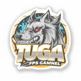 Pegatina TUGA Wolf Gaming Logo Esports Style