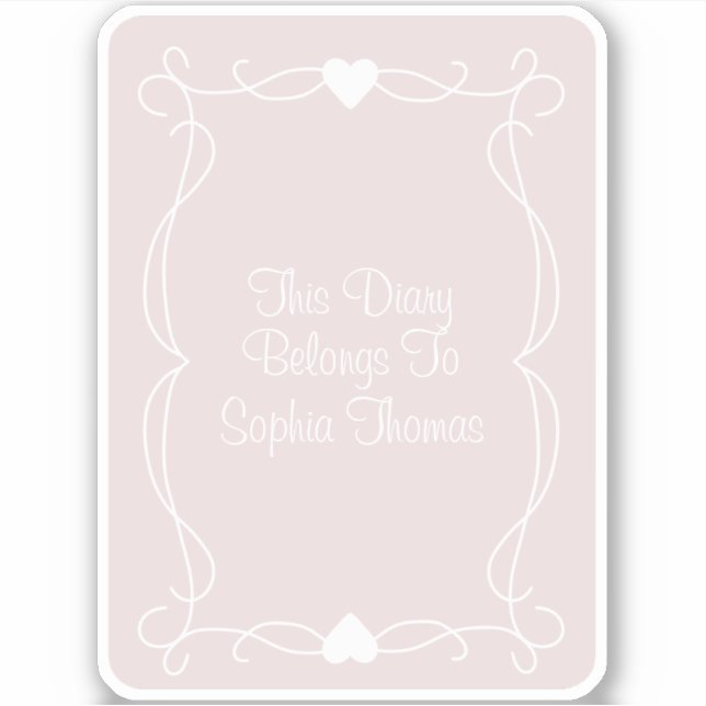 Pegatina Tuitear "Este Diario Pertenece A" La Planilla De M (Anverso)