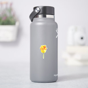 Pegatina Tulipán amarillo y rojo