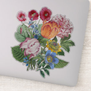 Pegatina Tulips Peony Flowers Bouquet