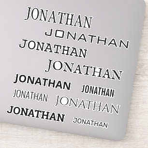 Pegatina Tumbler de Laptop Monograma de Tamaños de Nombre P