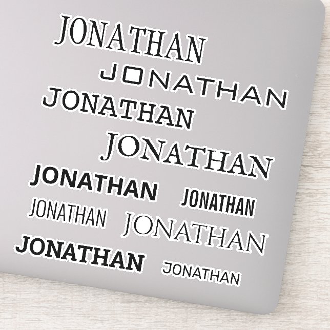 Pegatina Tumbler de Laptop Monograma de Tamaños de Nombre P (Detalle)