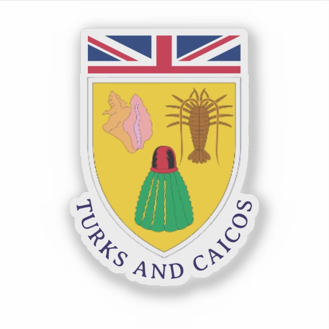 Pegatina Turcas y Caicos (Anverso)