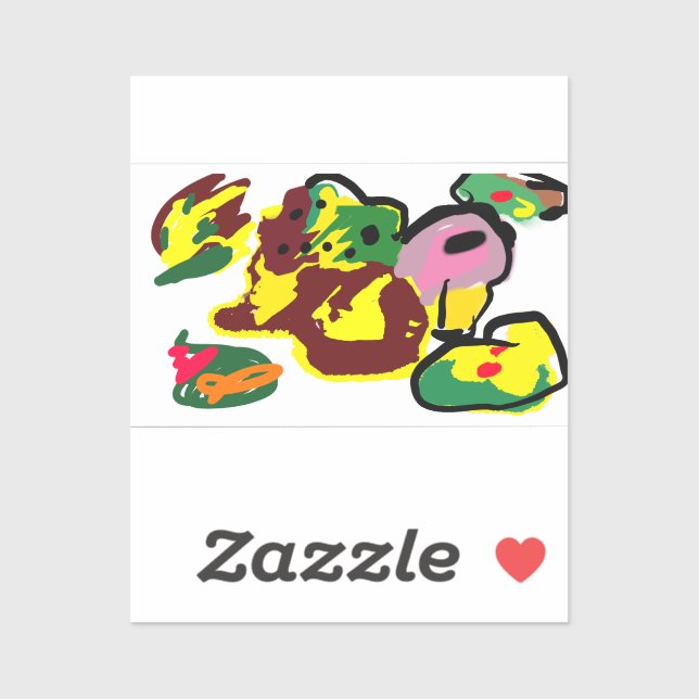 Pegatina Turkey paint  (Hoja)