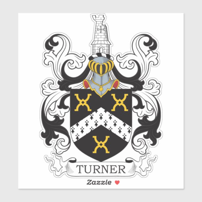 Pegatina Turner Family Crest (Hoja)